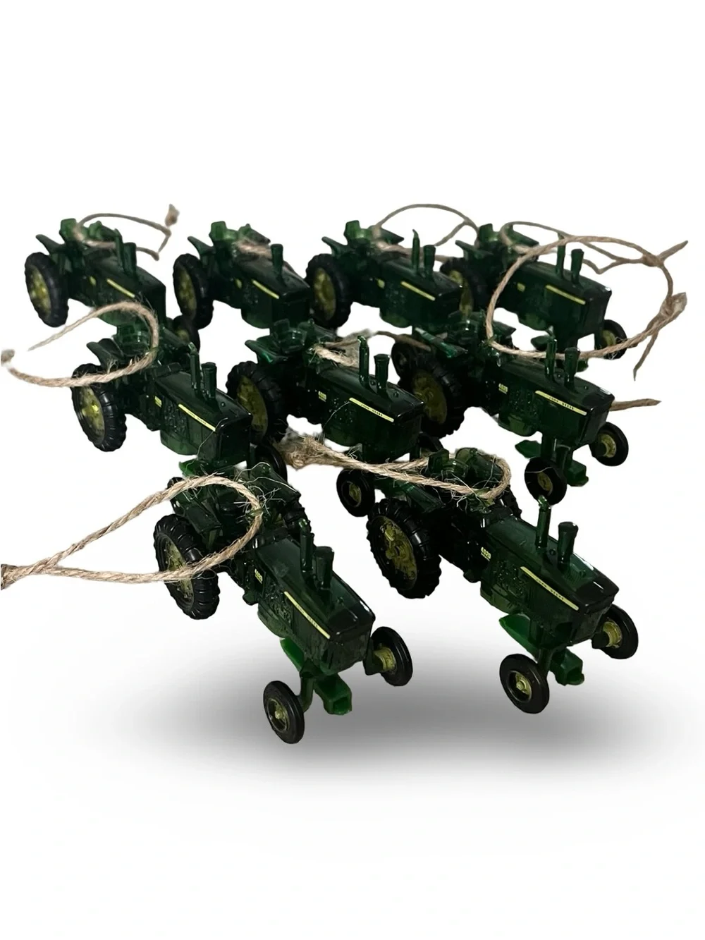 Set of 9 John Deere Christmas Ornaments